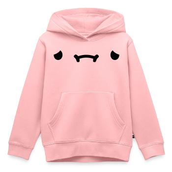Sad cartoon face - Kids Premium Organic Hoodie - rose - Front - AI Model Kid Female (0cm)