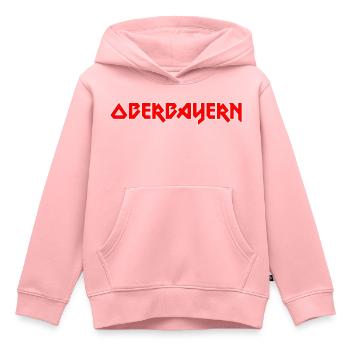 Modisches Heimat OBERBAYERN Metal-Design - Kinder Premium Organic Hoodie - Rosa - Vorne - AI Model Kid Female (0cm)