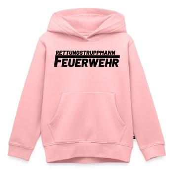rettungstruppmann freiwillige feuerwehr - Kinder Premium Organic Hoodie - Rosa - Vorne - AI Model Kid Female (0cm)