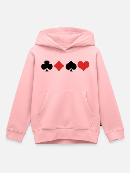 Cards 2 - Kids Premium Organic Hoodie - rose