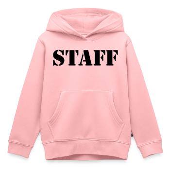 staff - Sweat Premium à capuche enfant bio - rose - Devant - AI Model Kid Female (0cm)