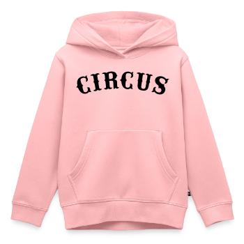 cirque - Sweat Premium à capuche enfant bio - rose - Devant - AI Model Kid Female (0cm)