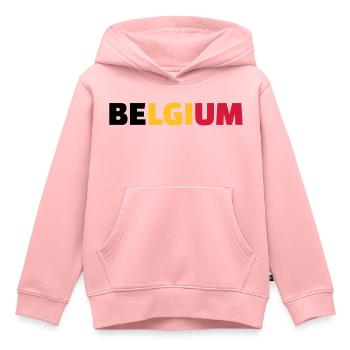 Belgien - Kinder Premium Organic Hoodie - Rosa - Vorne - AI Model Kid Female (0cm)