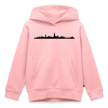 Skyline Ulm - Kinder Premium Organic Hoodie - Rosa - Vorne - AI Model Kid Female (0cm)