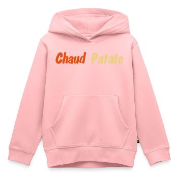 Chaud patate - Sweat Premium à capuche enfant bio - rose - Devant - AI Model Kid Female (0cm)