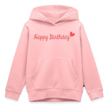 JAHRESTAG. ALLES GUTE ZUM GEBURTSTAG!. ALLES GUTE ZUM GEBURTSTAG!. - Kinder Premium Organic Hoodie - Rosa - Vorne - AI Model Kid Female (0cm)