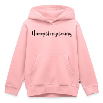 Hampelregierung Logo Text Selfmade - Kinder Premium Organic Hoodie - Rosa - Vorne - AI Model Kid Female (0cm)