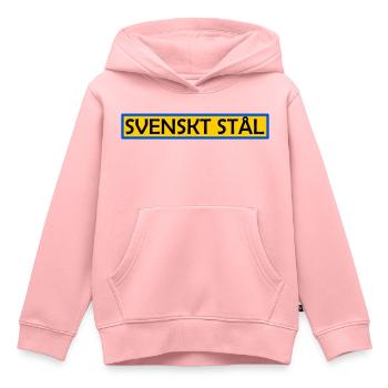 Acier suédois - Sweat Premium à capuche enfant bio - rose - Devant - AI Model Kid Female (0cm)