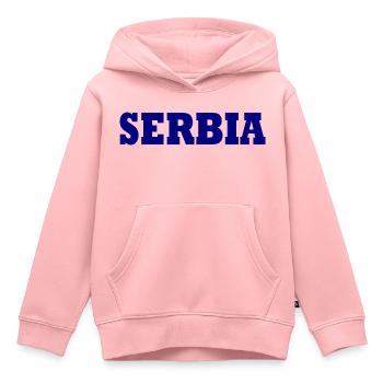 Serbien - Kinder Premium Organic Hoodie - Rosa - Vorne - AI Model Kid Female (0cm)