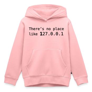 Es gibt keinen Platz wie 127.0.0.1 - Kinder Premium Organic Hoodie - Rosa - Vorne - AI Model Kid Female (0cm)
