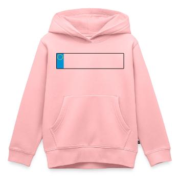 plaque europe_g1 - Sweat Premium à capuche enfant bio - rose - Devant - AI Model Kid Female (0cm)