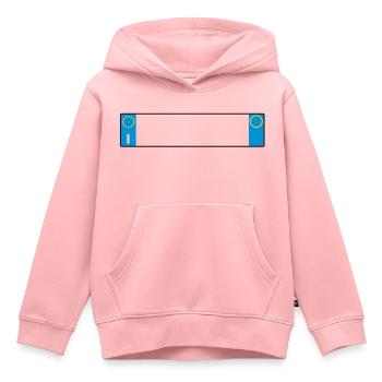 plaque Italie_g1 - Sweat Premium à capuche enfant bio - rose - Devant - AI Model Kid Female (0cm)