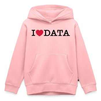 Daten I Love - Kinder Premium Organic Hoodie - Rosa - Vorne - AI Model Kid Female (0cm)