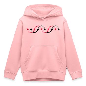 ADN hélice spirale cercle de culture fréquence DNA - Sweat Premium à capuche enfant bio - rose - Devant - AI Model Kid Female (0cm)