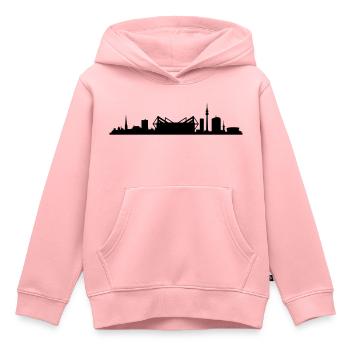 Skyline Dortmund Stadion - Kinder Premium Organic Hoodie - Rosa - Vorne - AI Model Kid Female (0cm)