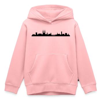 Skyline Basel - Kinder Premium Organic Hoodie - Rosa - Vorne - AI Model Kid Female (0cm)