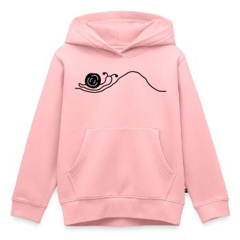 Schnecke Berg - Kinder Premium Organic Hoodie - Rosa - Vorne - AI Model Kid Female (0cm)