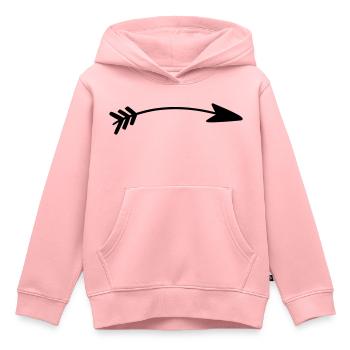 arrow - Kids Premium Organic Hoodie - rose - Front - AI Model Kid Female (0cm)