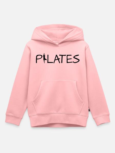 Pilates - Sweat Premium à capuche enfant bio - rose