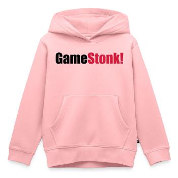 GameStonk - Kinder Premium Organic Hoodie - Rosa - Vorne - AI Model Kid Female (0cm)
