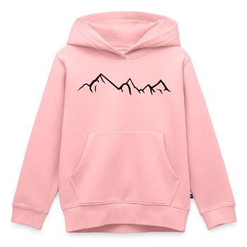 berges - Sweat Premium à capuche enfant bio - rose - Devant - AI Model Kid Female (0cm)