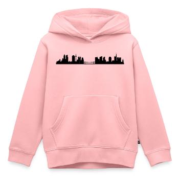 Francfort - Sweat Premium à capuche enfant bio - rose - Devant - AI Model Kid Female (0cm)