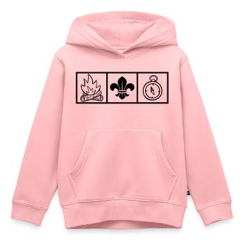 Pfadfinder / Pfadfinder - Kinder Premium Organic Hoodie - Rosa - Vorne - AI Model Kid Female (0cm)