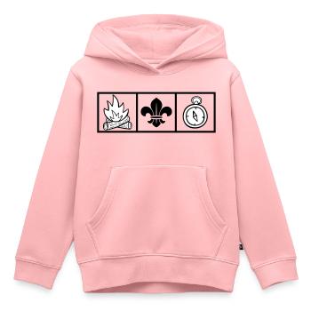 Pfadfinder / Pfadfinder - Kinder Premium Organic Hoodie - Rosa - Vorne - AI Model Kid Female (0cm)