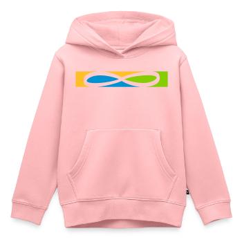 Stripe Infinity icon - Kids Premium Organic Hoodie - rose - Front - AI Model Kid Female (0cm)