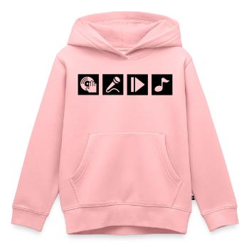 DJ, Singen, Play, Musik - Kinder Premium Organic Hoodie - Rosa - Vorne - AI Model Kid Female (0cm)