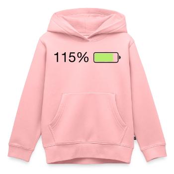 Fullenergy 115% Ladebalken - Kinder Premium Organic Hoodie - Rosa - Vorne - AI Model Kid Female (0cm)