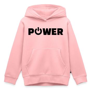 Power - Kids Premium Organic Hoodie - rose - Front - AI Model Kid Female (0cm)