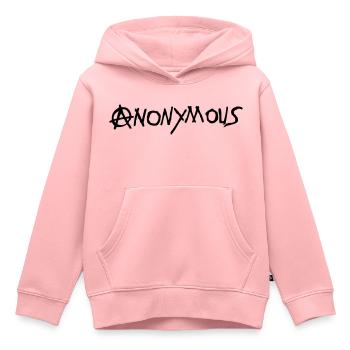 logo anarchy anonymous - Sweat Premium à capuche enfant bio - rose - Devant - AI Model Kid Female (0cm)