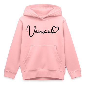 Venise Heartbeat Italie Venise - Sweat Premium à capuche enfant bio - rose - Devant - AI Model Kid Female (0cm)