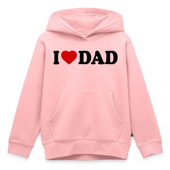 I love dad - Kinder Premium Organic Hoodie - Rosa - Vorne - AI Model Kid Female (0cm)