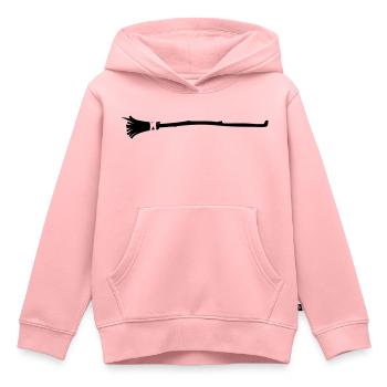Besen ganz - Kinder Premium Organic Hoodie - Rosa - Vorne - AI Model Kid Female (0cm)
