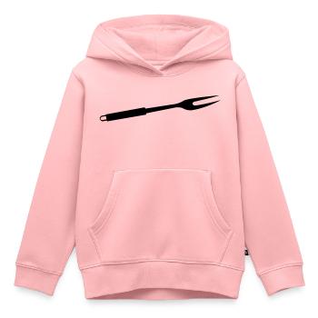 GRILL Fork Grill Outils - Sweat Premium à capuche enfant bio - rose - Devant - AI Model Kid Female (0cm)