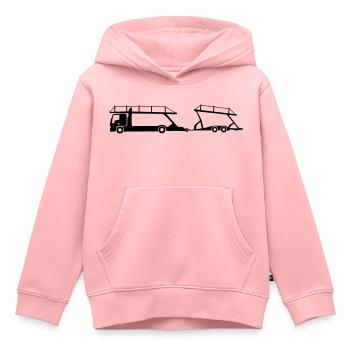 auto transporter for cars_b1 - Kids Premium Organic Hoodie - rose - Front - AI Model Kid Female (0cm)