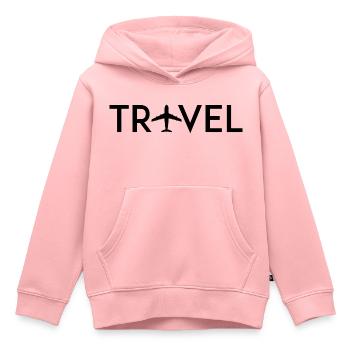 Voyager - Sweat Premium à capuche enfant bio - rose - Devant - AI Model Kid Female (0cm)