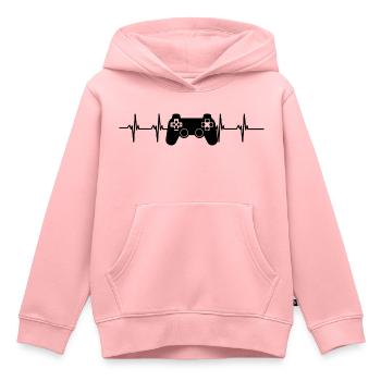 console hartslag - Kinder Premium hoodie biologisch - roze - Voor - AI Model Kid Female (0cm)