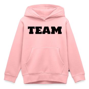 Équipe - Sweat Premium à capuche enfant bio - rose - Devant - AI Model Kid Female (0cm)