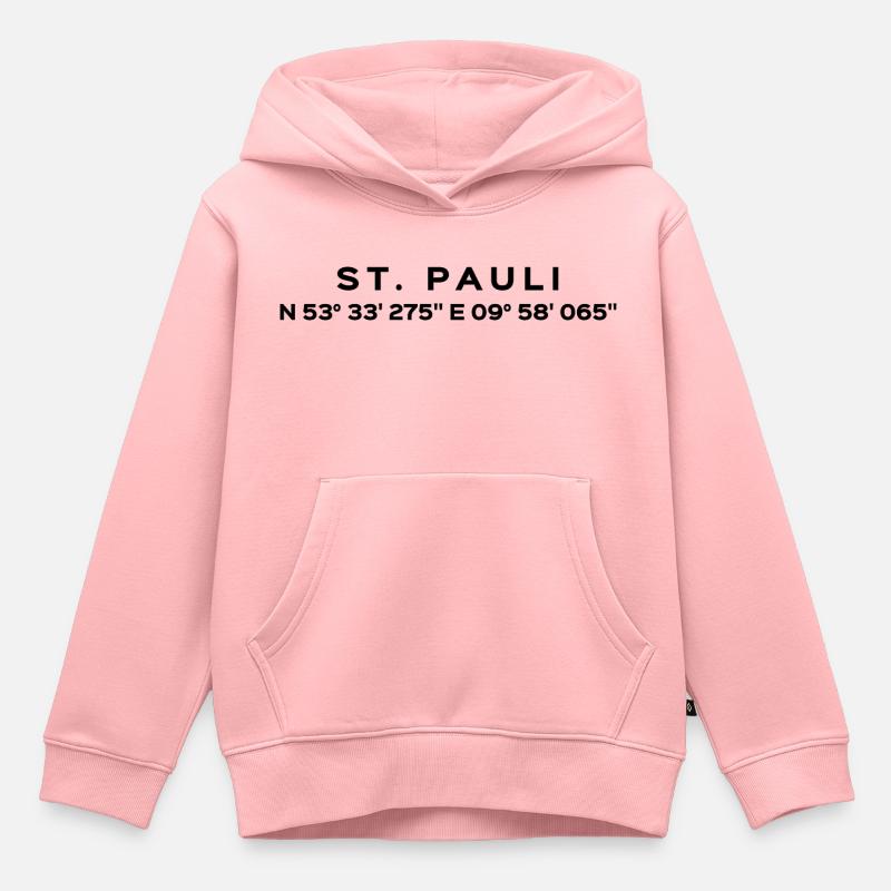 St. Pauli - Sweat Premium à capuche enfant bio - rose