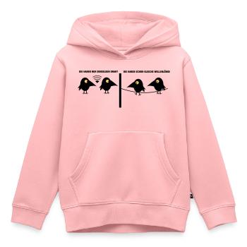 neue Verbindung der Raben - Kinder Premium Organic Hoodie - Rosa - Vorne - AI Model Kid Female (0cm)