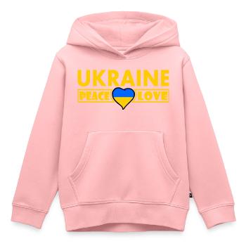 Ukraine - Kinder Premium Organic Hoodie - Rosa - Vorne - AI Model Kid Female (0cm)