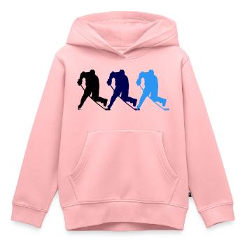 Hockey - Kinder Premium Organic Hoodie - Rosa - Vorne - AI Model Kid Female (0cm)