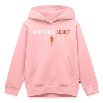 Marathon-Süchtiger - Kinder Premium Organic Hoodie - Rosa - Vorne - AI Model Kid Female (0cm)