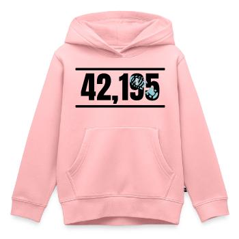 Marathon Running Jogging - Kinder Premium Organic Hoodie - Rosa - Vorne - AI Model Kid Female (0cm)