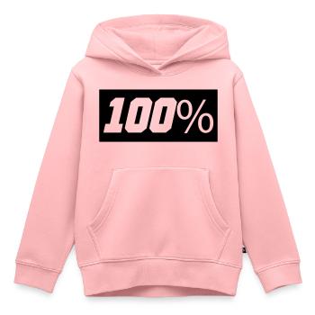 100 - Sweat Premium à capuche enfant bio - rose - Devant - AI Model Kid Female (0cm)