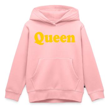 QUEEN - Kinder Premium Organic Hoodie - Rosa - Vorne - AI Model Kid Female (0cm)