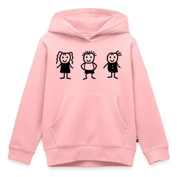 Three brats - Kids Premium Organic Hoodie - rose - Front - AI Model Kid Female (0cm)